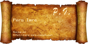 Pers Imre névjegykártya